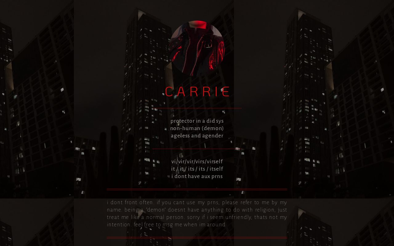 Carrd profile picture for @protecting